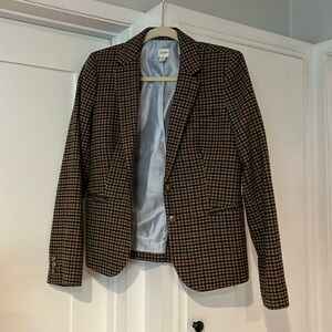 JCrew Wool Schoolboy Houndstooth Plaid Blazer